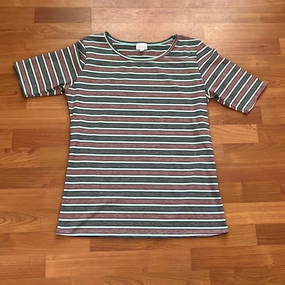 LulaRoe women’s striped Gigi short sleeve T-shirt Size XL - Picture 2 of 9
